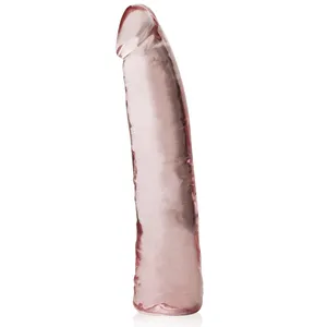 Żelowy sztuczny penis – elastyczne dildo do penetracji szparek – różowy - 89719461